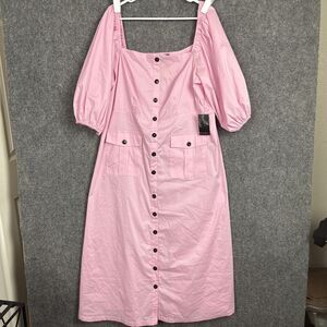 Eloquii Dress Womens Size 18 Pink  Coquette Cottage  Feminine
